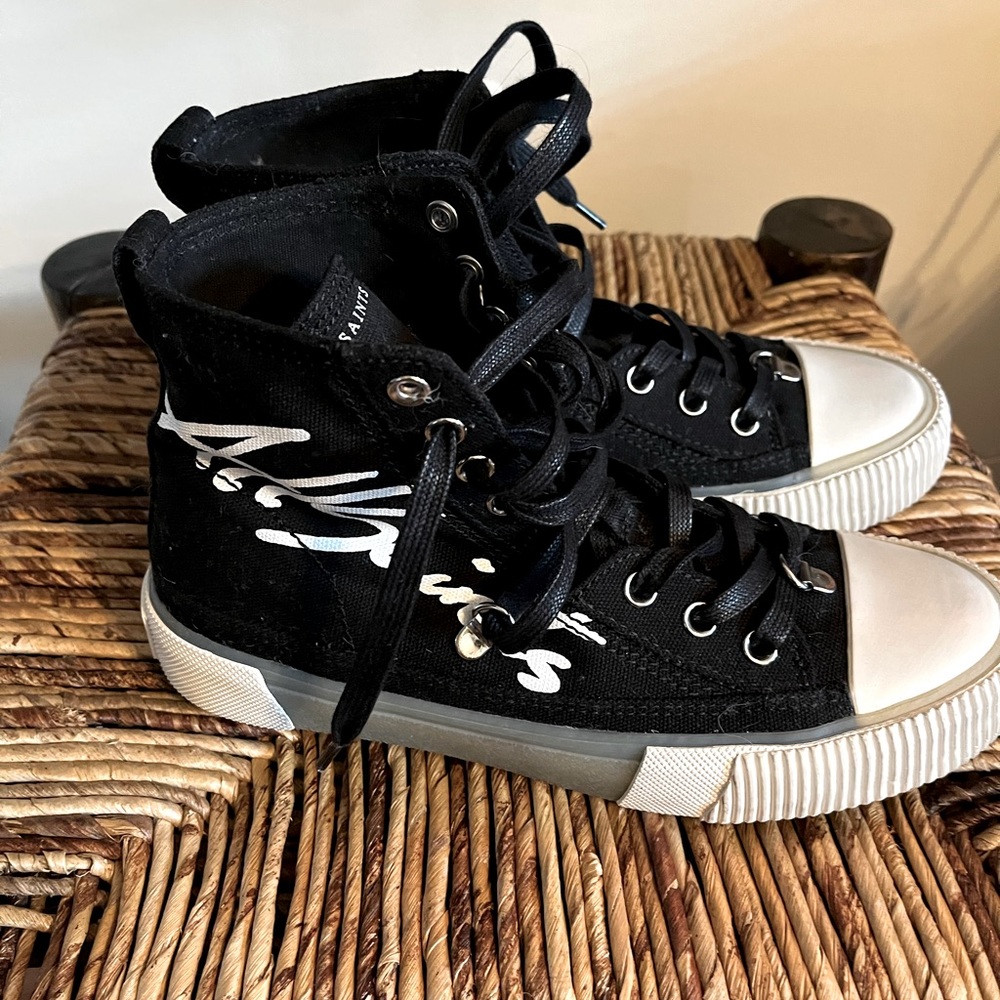 Brand New ALLSAINTS Elena Logo-print Canvas High Top